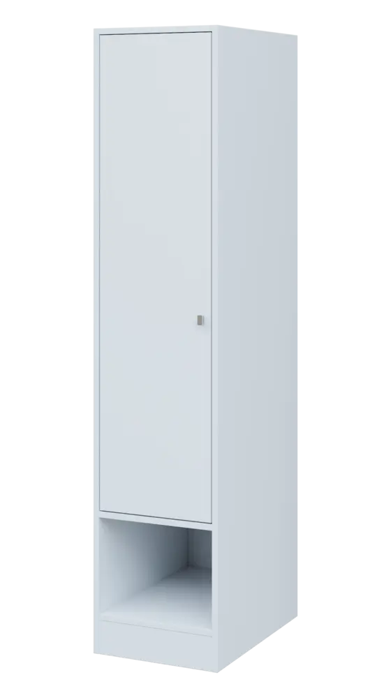 QN 5 - 4STN skříň šatní, 1-dveřová, levá, výsuvné ramínko, 1830x400x600, bílá